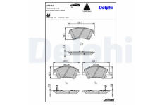 Sada brzdových platničiek kotúčovej brzdy DELPHI LP3264