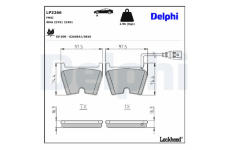 Sada brzdových platničiek kotúčovej brzdy DELPHI LP3266