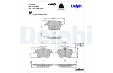 Sada brzdových destiček, kotoučová brzda DELPHI LP3267