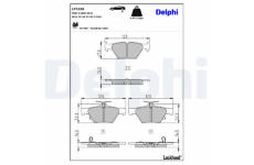 Sada brzdových platničiek kotúčovej brzdy DELPHI LP3268