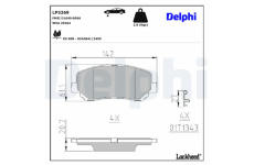 Sada brzdových platničiek kotúčovej brzdy DELPHI LP3269