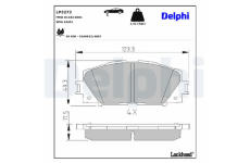 Sada brzdových platničiek kotúčovej brzdy DELPHI LP3273
