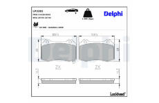 Sada brzdových destiček, kotoučová brzda DELPHI LP3281