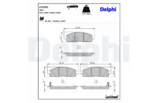 Sada brzdových destiček, kotoučová brzda DELPHI LP3285