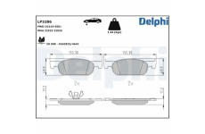 Sada brzdových destiček, kotoučová brzda DELPHI LP3286