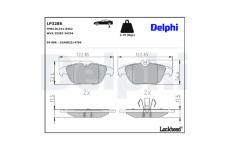 Sada brzdových destiček, kotoučová brzda DELPHI LP3288