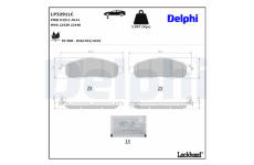 Sada brzdových destiček, kotoučová brzda DELPHI LP3291LC