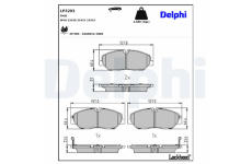 Sada brzdových destiček, kotoučová brzda DELPHI LP3293
