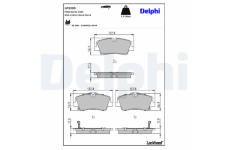 Sada brzdových destiček, kotoučová brzda DELPHI LP3295