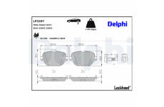 Sada brzdových destiček, kotoučová brzda DELPHI LP3297