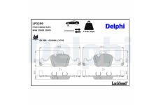 Sada brzdových destiček, kotoučová brzda DELPHI LP3299