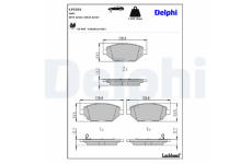 Sada brzdových destiček, kotoučová brzda DELPHI LP3301