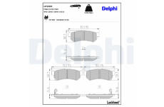 Sada brzdových destiček, kotoučová brzda DELPHI LP3305