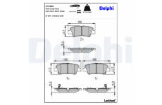 Sada brzdových platničiek kotúčovej brzdy DELPHI LP3309