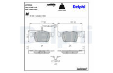 Sada brzdových destiček, kotoučová brzda DELPHI LP3311