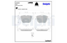 Sada brzdových destiček, kotoučová brzda DELPHI LP3359