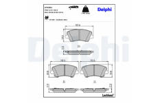 Sada brzdových platničiek kotúčovej brzdy DELPHI LP3361