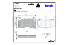 Sada brzdových platničiek kotúčovej brzdy DELPHI LP3362