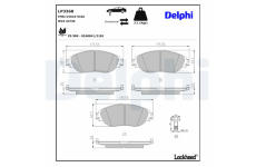 Sada brzdových platničiek kotúčovej brzdy DELPHI LP3368