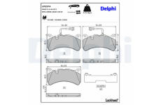 Sada brzdových platničiek kotúčovej brzdy DELPHI LP3374
