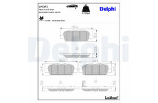 Sada brzdových platničiek kotúčovej brzdy DELPHI LP3375