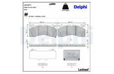 Sada brzdových destiček, kotoučová brzda DELPHI LP3377