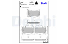 Sada brzdových platničiek kotúčovej brzdy DELPHI LP3380