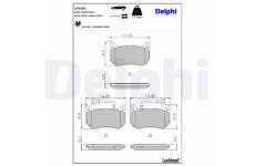 Sada brzdových destiček, kotoučová brzda DELPHI LP3381