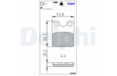 Sada brzdových destiček, parkovací brzda DELPHI LP3382
