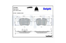 Sada brzdových destiček, kotoučová brzda DELPHI LP3384