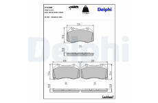 Sada brzdových destiček, kotoučová brzda DELPHI LP3388