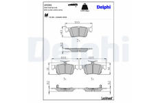 Sada brzdových platničiek kotúčovej brzdy DELPHI LP3391