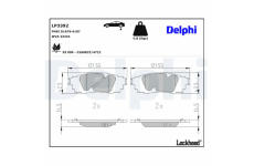 Sada brzdových destiček, kotoučová brzda DELPHI LP3392