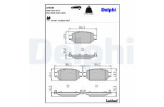 Sada brzdových platničiek kotúčovej brzdy DELPHI LP3393
