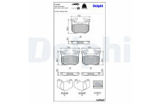 Sada brzdových destiček, kotoučová brzda DELPHI LP3397