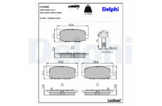 Sada brzdových platničiek kotúčovej brzdy DELPHI LP3398