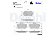 Sada brzdových destiček, kotoučová brzda DELPHI LP3400