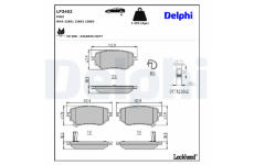 Sada brzdových platničiek kotúčovej brzdy DELPHI LP3402