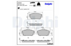 Sada brzdových platničiek kotúčovej brzdy DELPHI LP3403