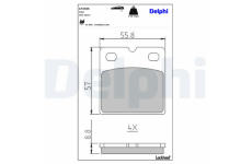 Sada brzdových destiček, parkovací brzda DELPHI LP3405