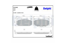 Sada brzdových destiček, kotoučová brzda DELPHI LP3409