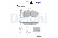 Sada brzdových destiček, kotoučová brzda DELPHI LP3410LC