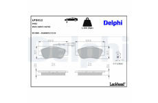 Sada brzdových platničiek kotúčovej brzdy DELPHI LP3412