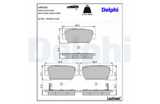 Sada brzdových platničiek kotúčovej brzdy DELPHI LP3433