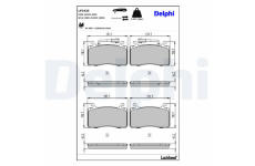 Sada brzdových platničiek kotúčovej brzdy DELPHI LP3435