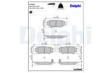 Sada brzdových destiček, kotoučová brzda DELPHI LP3467