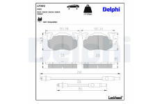 Sada brzdových destiček, kotoučová brzda DELPHI LP350