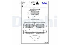 Sada brzdových destiček, kotoučová brzda DELPHI LP3510