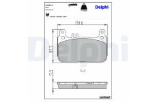 Sada brzdových platničiek kotúčovej brzdy DELPHI LP3512