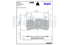 Sada brzdových destiček, kotoučová brzda DELPHI LP3516